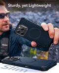 iPhone 16 Pro Max Cyber Tough Magnetic Case (Camera Control, Stash Stand) - Navy Blue ESR ESR