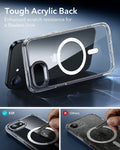 iPhone 16e HaloLock Classic Hybrid Case Privacy Protection Bundle - Frosted Black ESR ESR