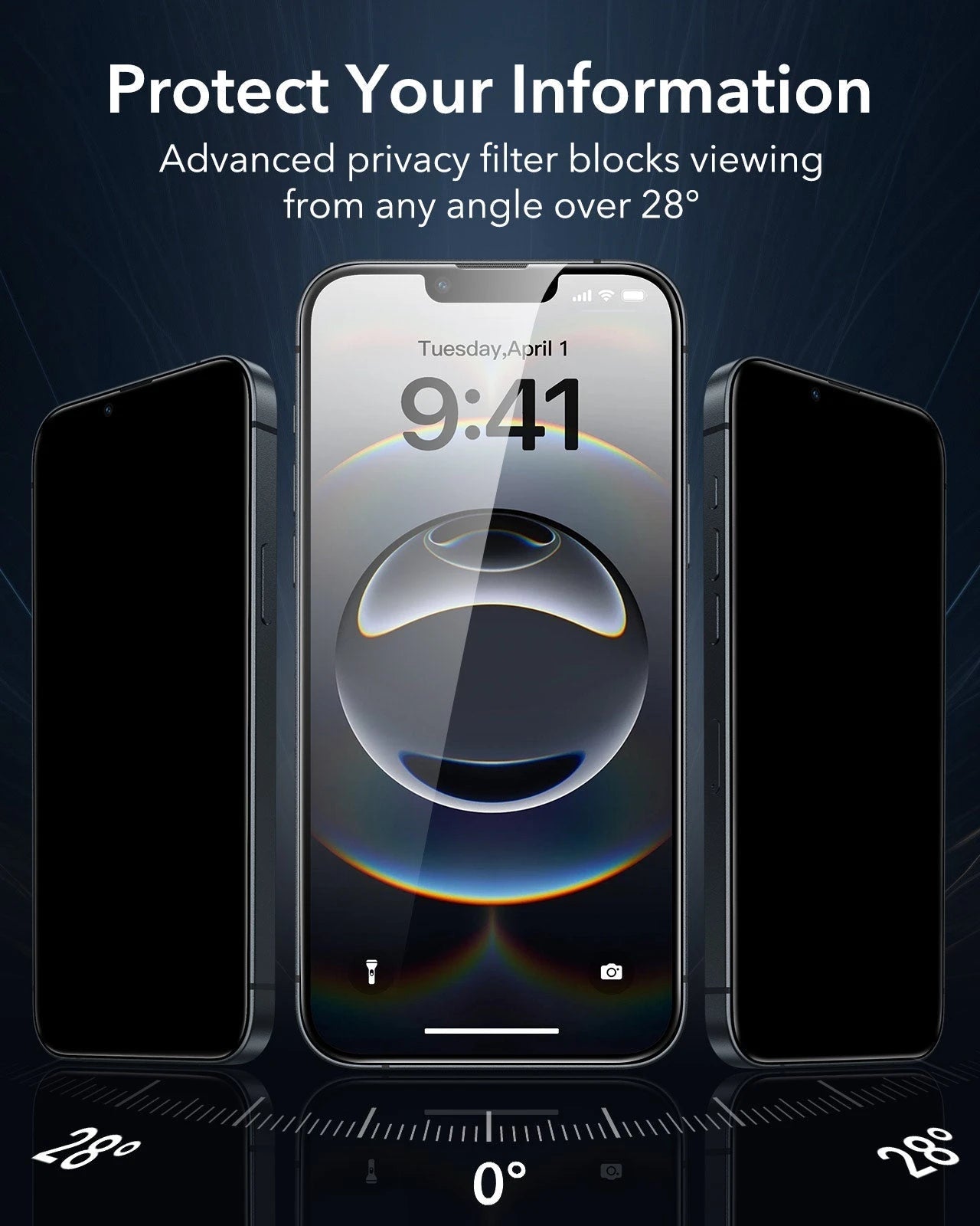 iPhone 16e HaloLock Classic Hybrid Case Privacy Protection Bundle - Frosted Black ESR ESR