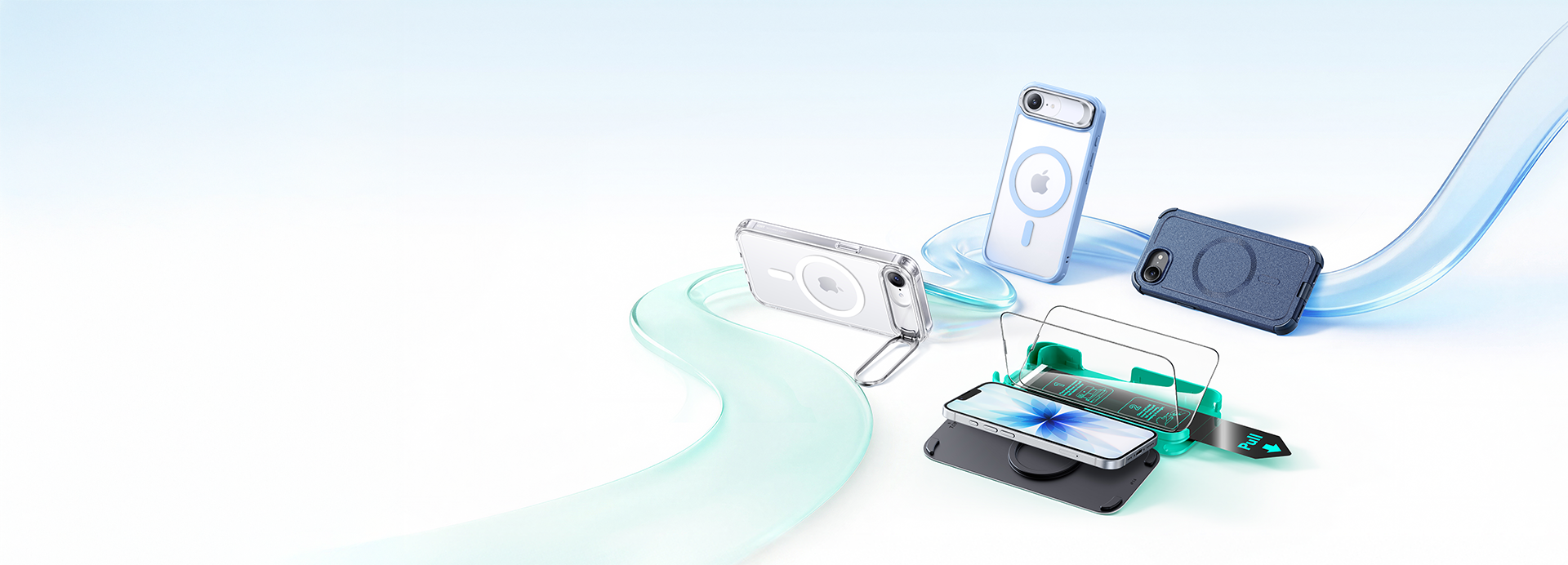 iPhone 17e magsafe case and tempered glass screen protectorslide_NUym7E