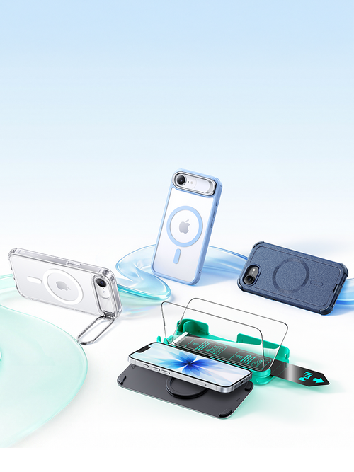 iPhone 17e magsafe case and tempered glass screen protectorslide_NUym7E