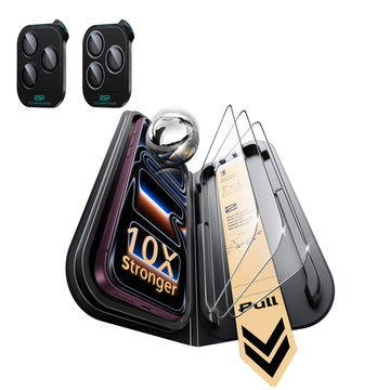iPhone 18 Pro Max Corning Glass Screen Protector with individual Camera Lens Protector 3 Pack