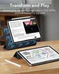 Detachable magnetic ipad mini 7 case with pencil holder and tri-fold stand
