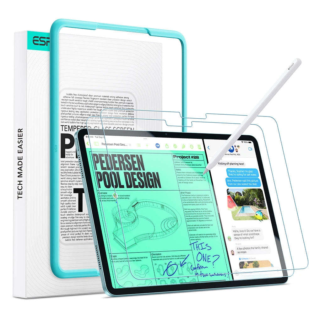 iPad 11" (A16, 2025) Paper-Feel Tempered Glass Screen Protector - 2 Pack ESR ESR