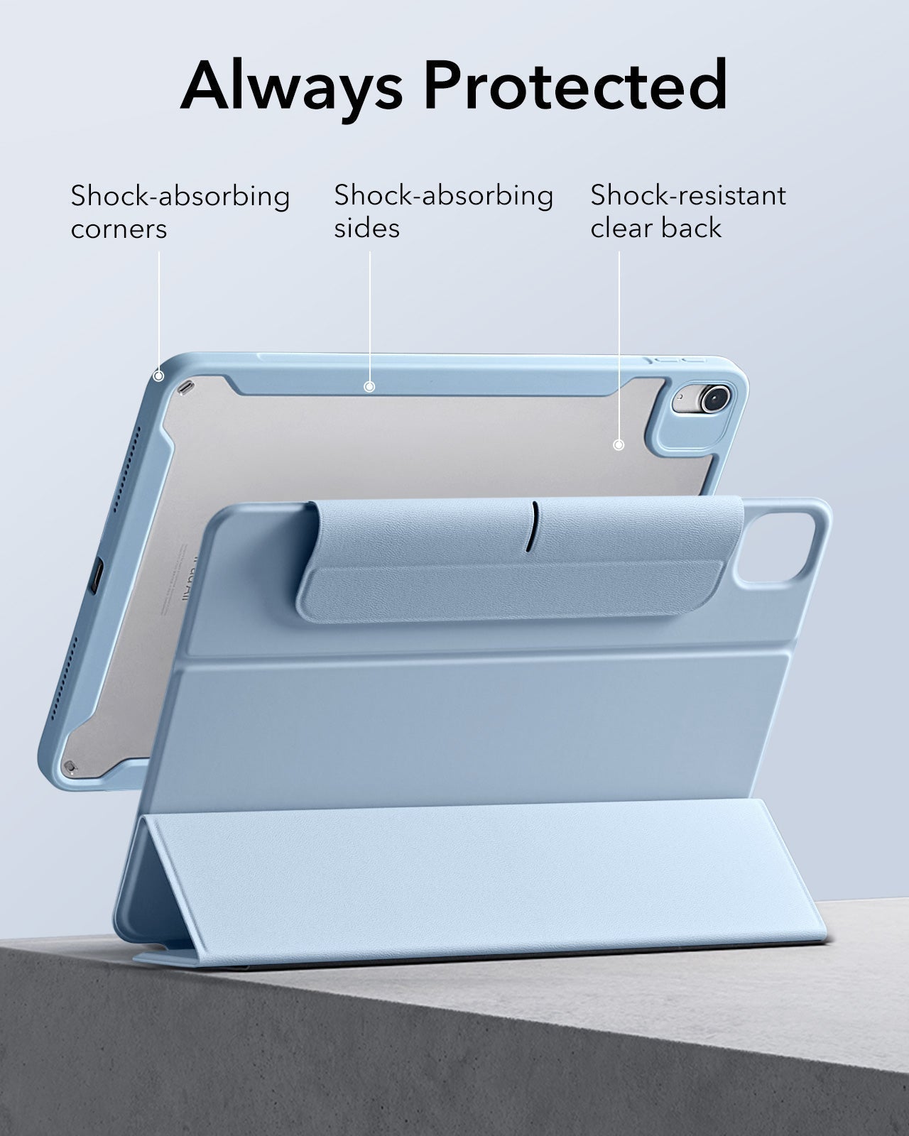 iPad Air 11" (2025) Rebound Hybrid Case 360 - Brilliant White ESR ESR